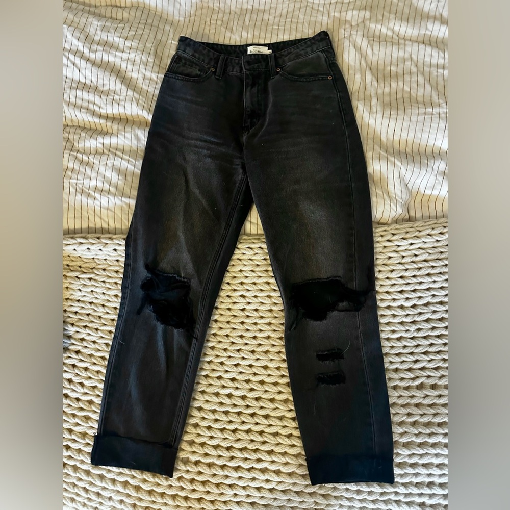 Boheme Black Distressed Jeans